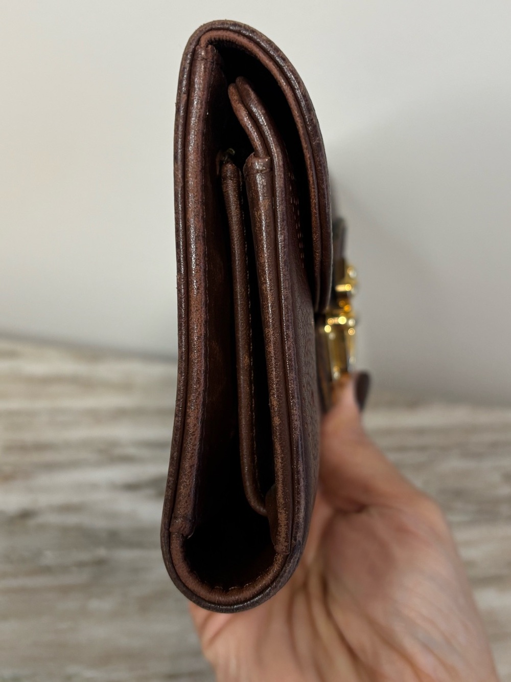 Louis Vuitton Mahina Leather Long Wallet Brown Perforated Monogram - Picture 5 of 14